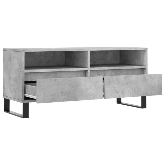 Comodă TV, gri beton, 100x34,5x44,5 cm, lemn prelucrat - WALTI WALTI