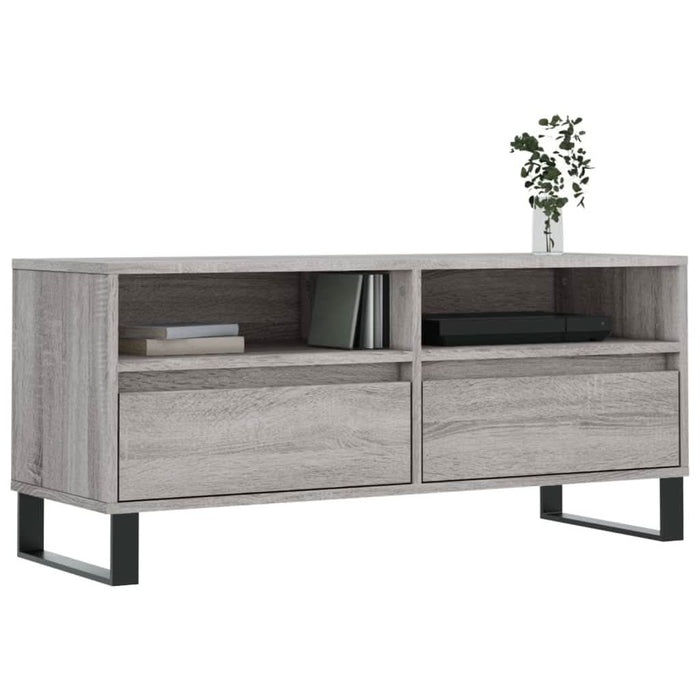 Comodă TV, gri sonoma, 100x34,5x44,5 cm, lemn prelucrat - WALTI WALTI