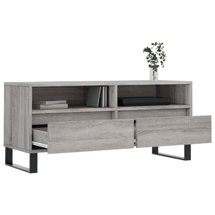 Comodă TV, gri sonoma, 100x34,5x44,5 cm, lemn prelucrat - WALTI WALTI