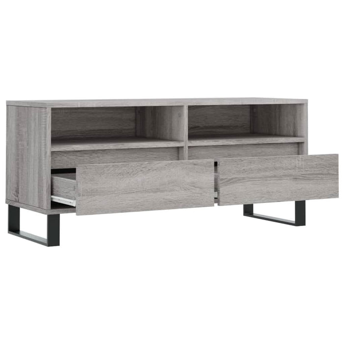 Comodă TV, gri sonoma, 100x34,5x44,5 cm, lemn prelucrat - WALTI WALTI