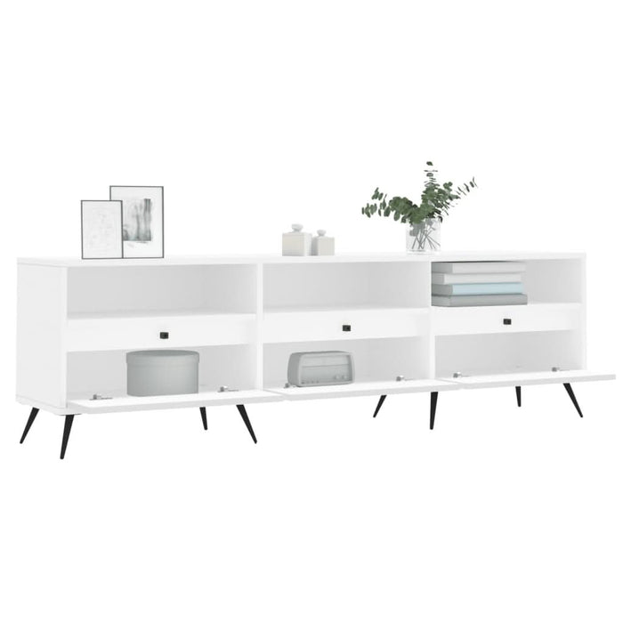 Comodă TV, alb, 150x30x44,5 cm, lemn prelucrat - WALTI WALTI