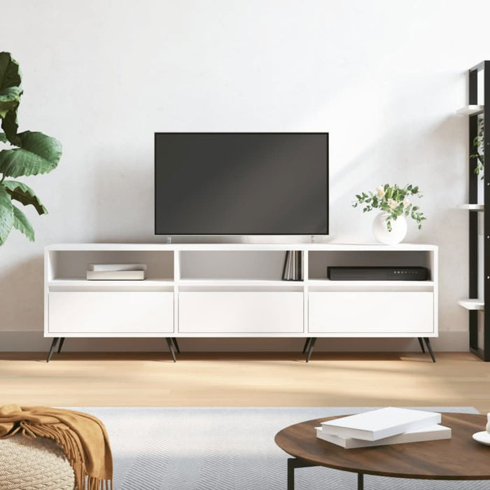 Comodă TV, alb, 150x30x44,5 cm, lemn prelucrat - WALTI WALTI