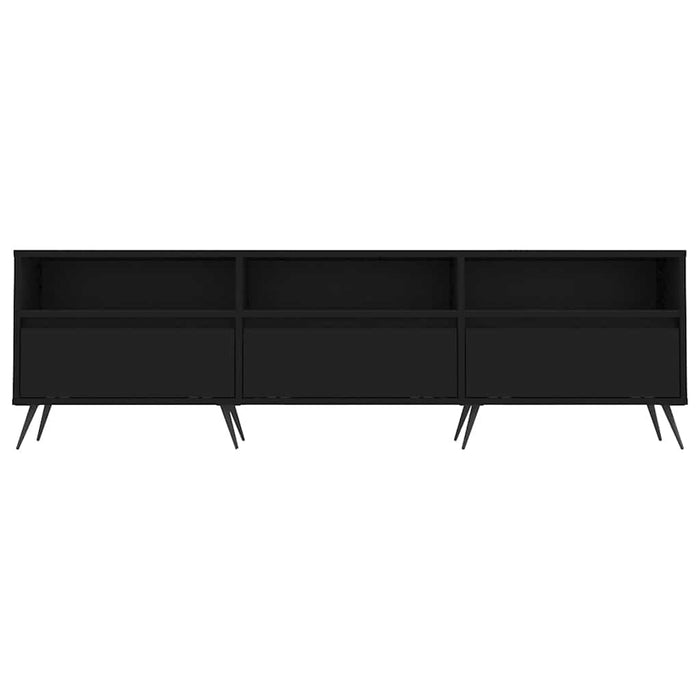 Comodă TV, negru, 150x30x44,5 cm, lemn prelucrat WALTI