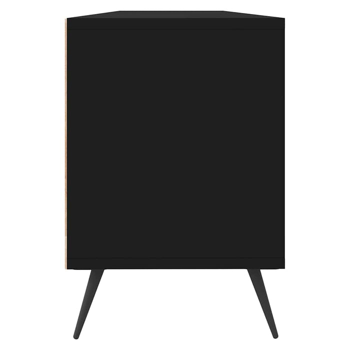 Comodă TV, negru, 150x30x44,5 cm, lemn prelucrat WALTI
