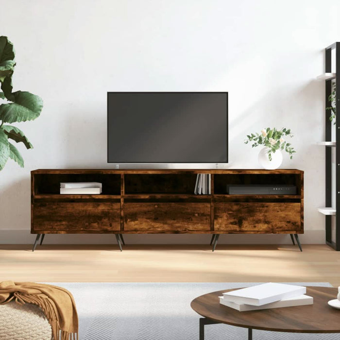 Comodă TV, stejar fumuriu, 150x30x44,5 cm, lemn prelucrat - WALTI WALTI