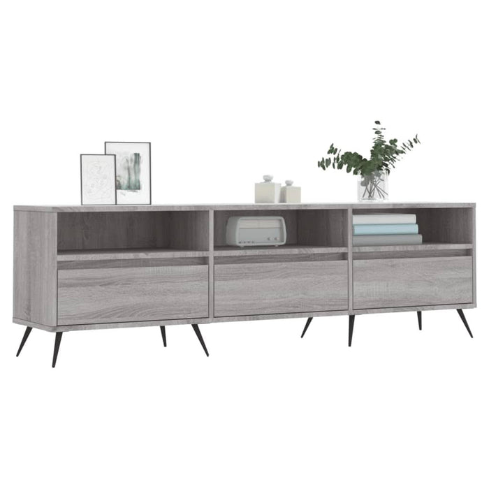 Comodă TV, gri sonoma, 150x30x44,5 cm, lemn prelucrat - WALTI WALTI