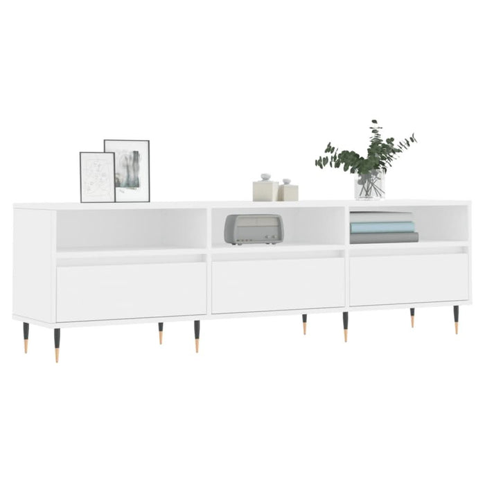 Comodă TV, alb, 150x30x44,5 cm, lemn prelucrat - WALTI WALTI