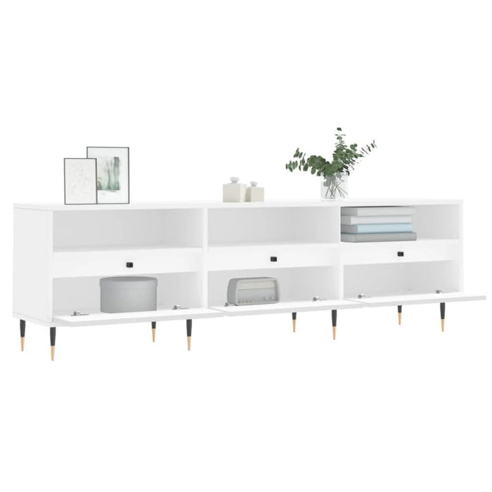 Comodă TV, alb, 150x30x44,5 cm, lemn prelucrat - WALTI WALTI