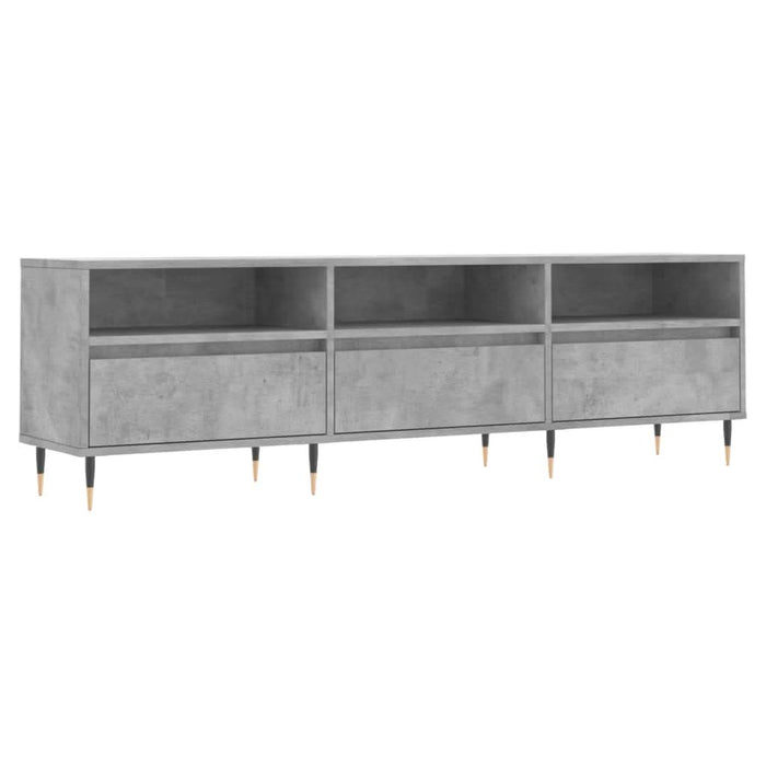 Comodă TV, gri beton, 150x30x44,5 cm, lemn prelucrat - WALTI WALTI