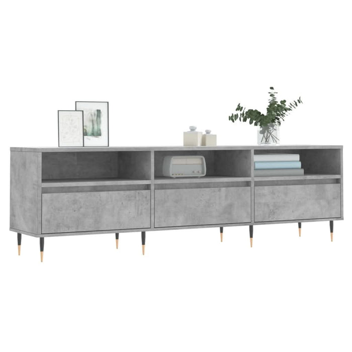 Comodă TV, gri beton, 150x30x44,5 cm, lemn prelucrat - WALTI WALTI