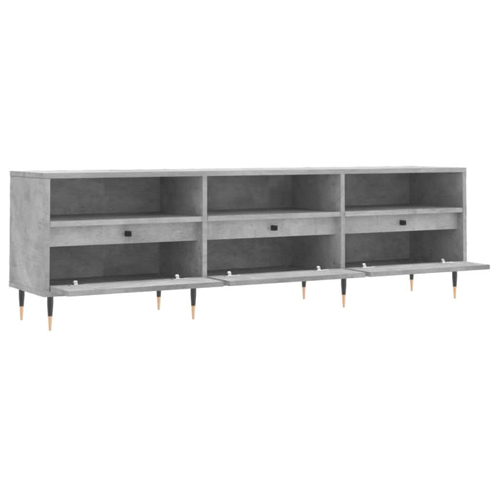 Comodă TV, gri beton, 150x30x44,5 cm, lemn prelucrat - WALTI WALTI