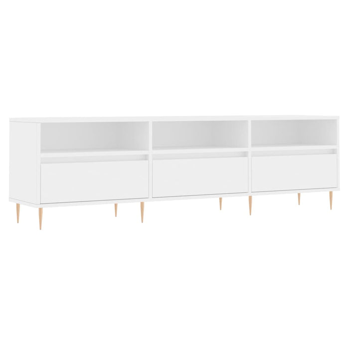 Comodă TV, alb, 150x30x44,5 cm, lemn prelucrat WALTI