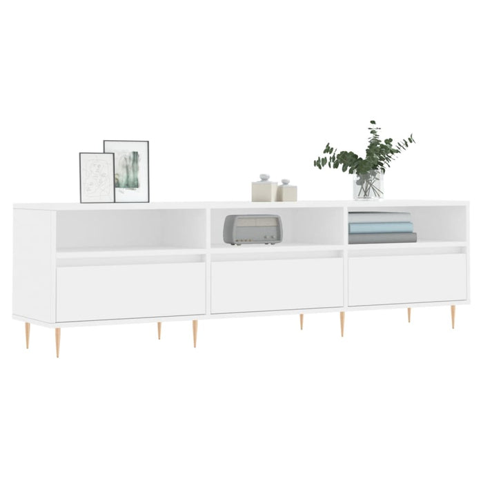 Comodă TV, alb, 150x30x44,5 cm, lemn prelucrat WALTI