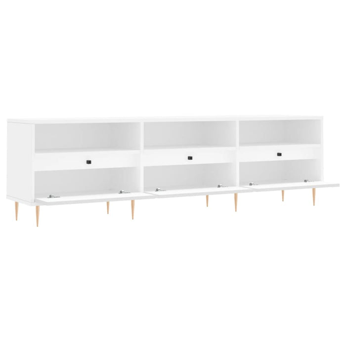 Comodă TV, alb, 150x30x44,5 cm, lemn prelucrat WALTI