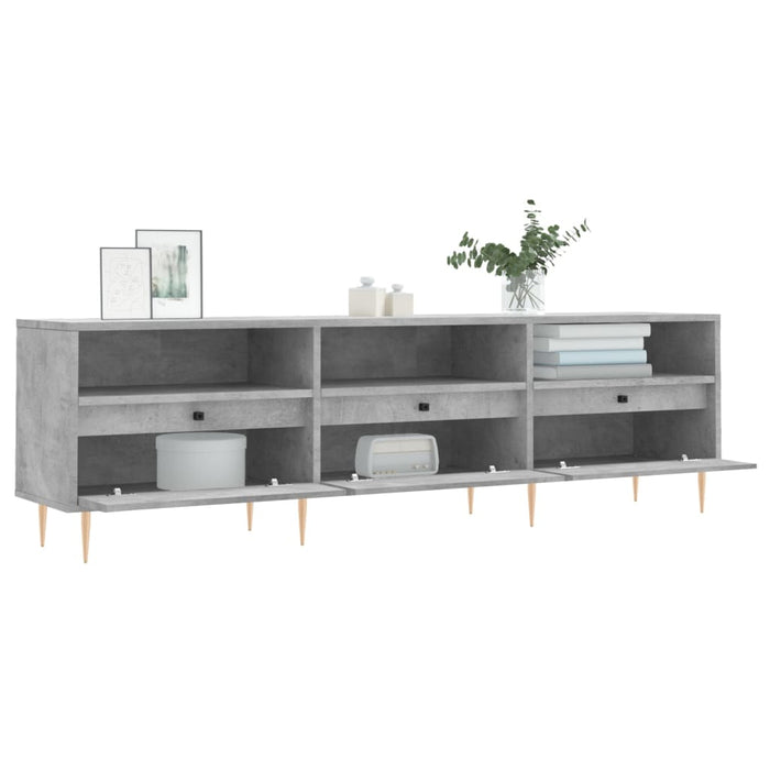 Comodă TV, gri beton, 150x30x44,5 cm, lemn prelucrat - WALTI WALTI