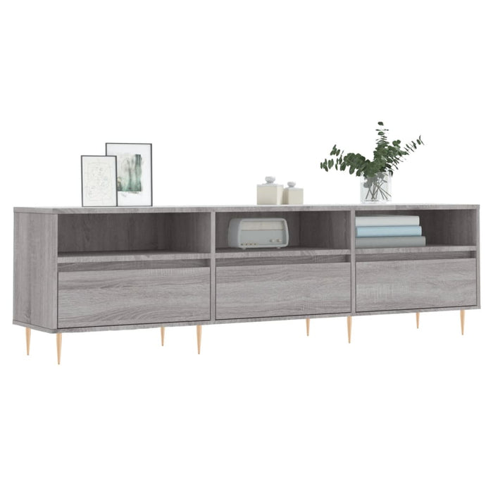 Comodă TV, gri sonoma, 150x30x44,5 cm, lemn prelucrat - WALTI WALTI