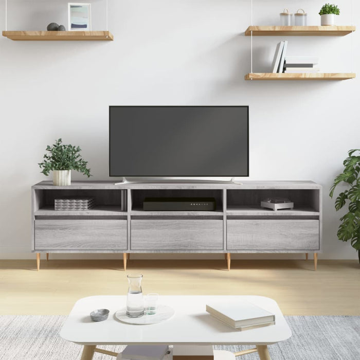 Comodă TV, gri sonoma, 150x30x44,5 cm, lemn prelucrat - WALTI WALTI