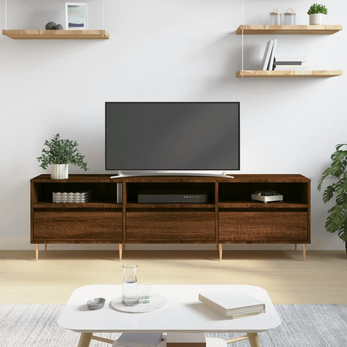 Comodă TV, stejar maro, 150x30x44,5 cm, lemn prelucrat WALTI