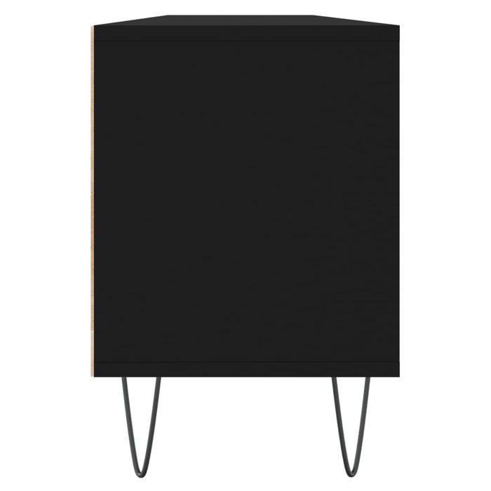 Comodă TV, negru, 150x30x44,5 cm, lemn prelucrat WALTI