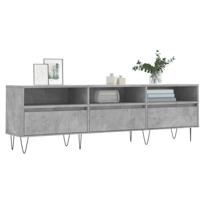 Comodă TV, gri beton, 150x30x44,5 cm, lemn prelucrat - WALTI WALTI
