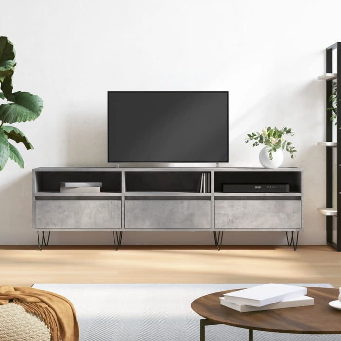 Comodă TV, gri beton, 150x30x44,5 cm, lemn prelucrat - WALTI WALTI