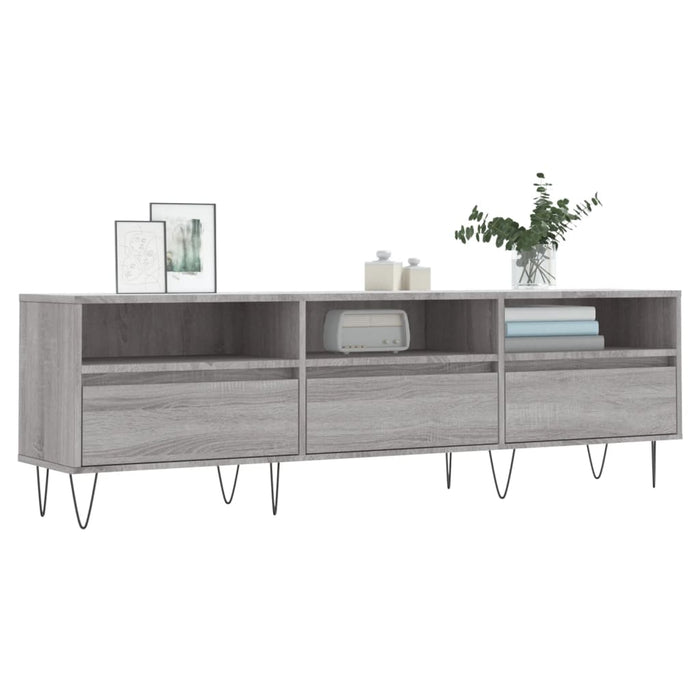 Comodă TV, gri sonoma, 150x30x44,5 cm, lemn prelucrat - WALTI WALTI