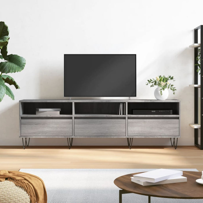 Comodă TV, gri sonoma, 150x30x44,5 cm, lemn prelucrat - WALTI WALTI