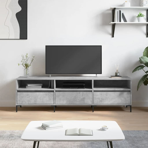 Comodă TV, gri beton, 150x30x44,5 cm, lemn prelucrat - WALTI WALTI