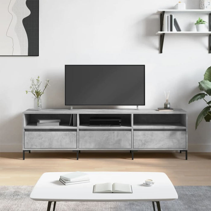 Comodă TV, gri beton, 150x30x44,5 cm, lemn prelucrat - WALTI WALTI