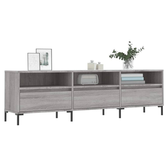Comodă TV, gri sonoma, 150x30x44,5 cm, lemn prelucrat - WALTI WALTI