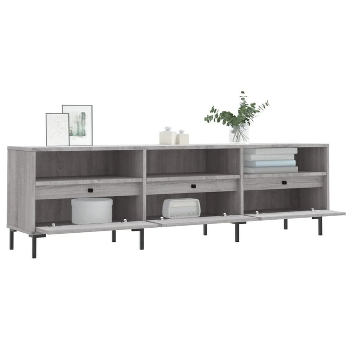 Comodă TV, gri sonoma, 150x30x44,5 cm, lemn prelucrat - WALTI WALTI