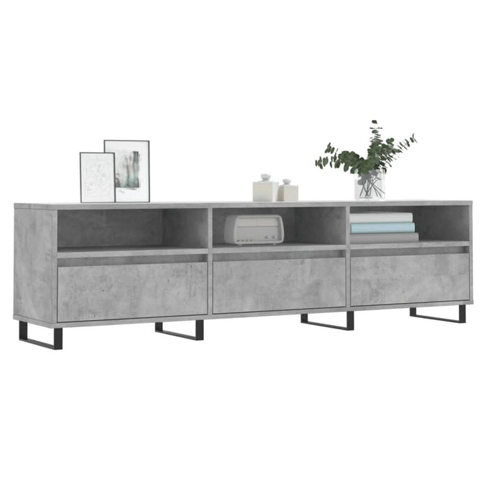 Comodă TV, gri beton, 150x30x44,5 cm, lemn prelucrat - WALTI WALTI
