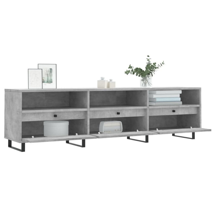 Comodă TV, gri beton, 150x30x44,5 cm, lemn prelucrat - WALTI WALTI