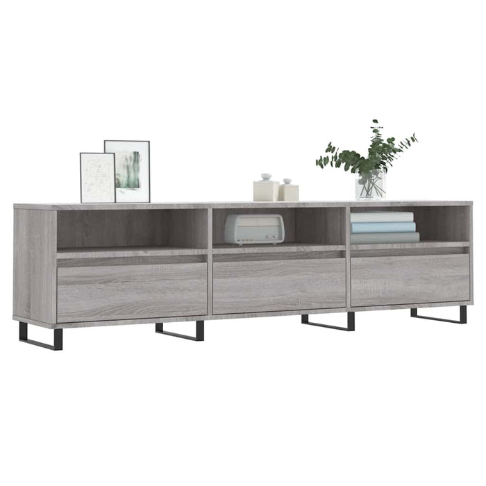 Comodă TV, gri sonoma, 150x30x44,5 cm, lemn prelucrat - WALTI WALTI