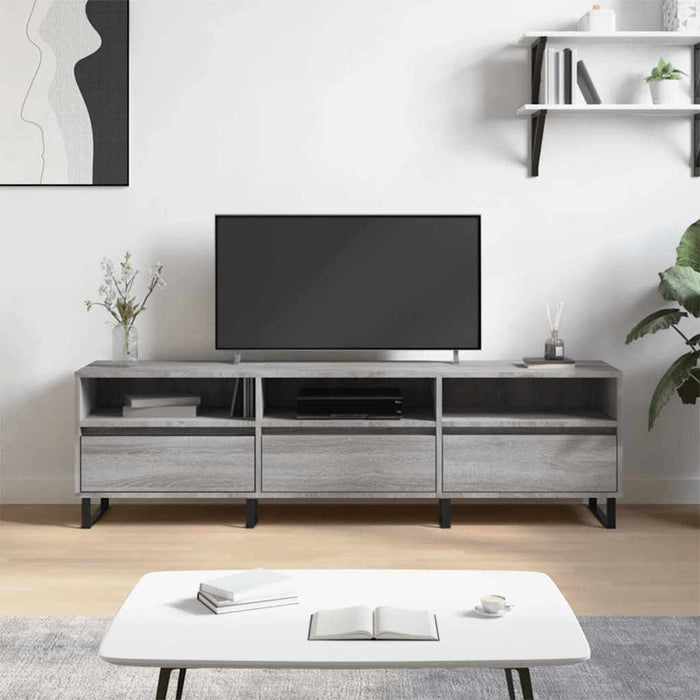 Comodă TV, gri sonoma, 150x30x44,5 cm, lemn prelucrat - WALTI WALTI