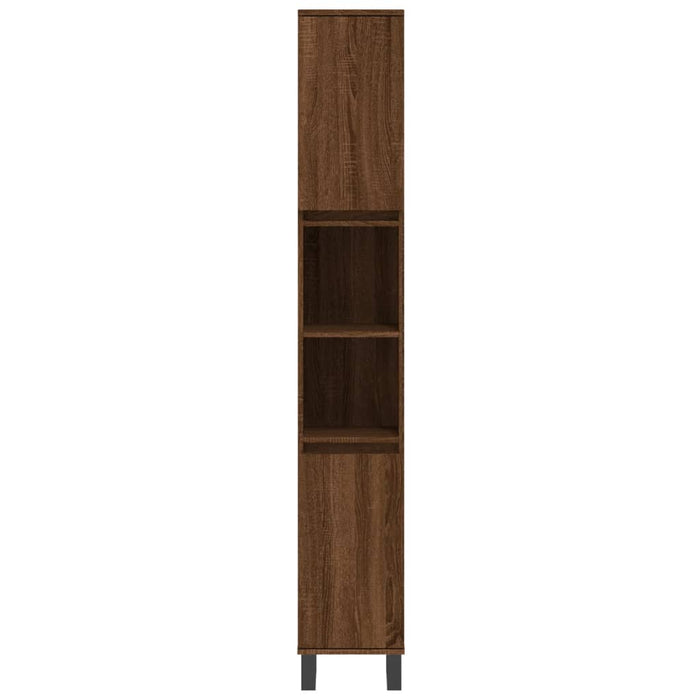 Dulap de baie, stejar maro, 30x30x190 cm, lemn prelucrat WALTI
