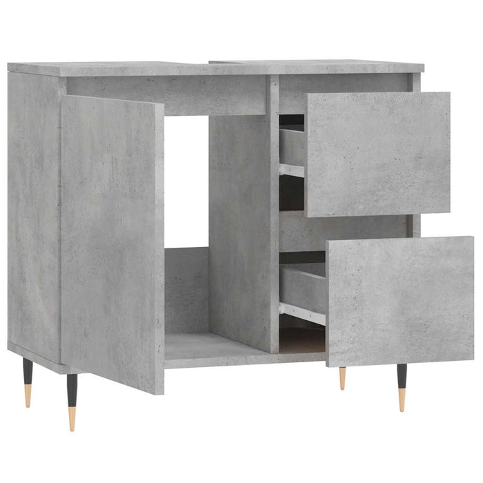 Dulap de baie, gri beton, 65x33x60 cm, lemn prelucrat WALTI