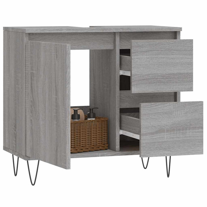 Dulap de baie, gri sonoma, 65x33x60 cm, lemn prelucrat - WALTI WALTI