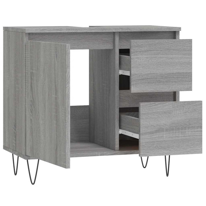 Dulap de baie, gri sonoma, 65x33x60 cm, lemn prelucrat - WALTI WALTI