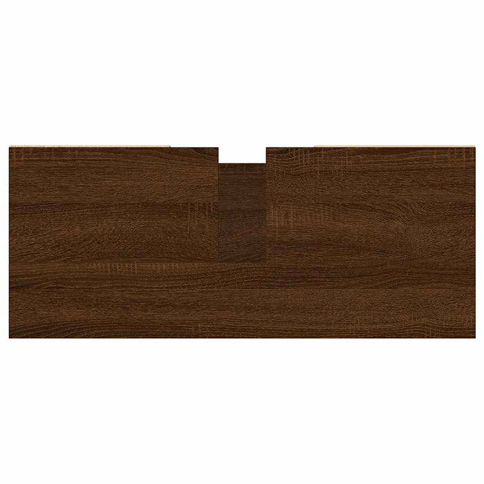 Dulap pentru baie, stejar maro, 80x33x60 cm, lemn compozit WALTI