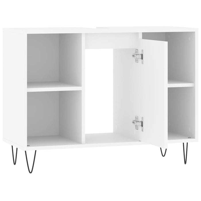 Dulap pentru baie, alb, 80x33x60 cm, lemn compozit WALTI