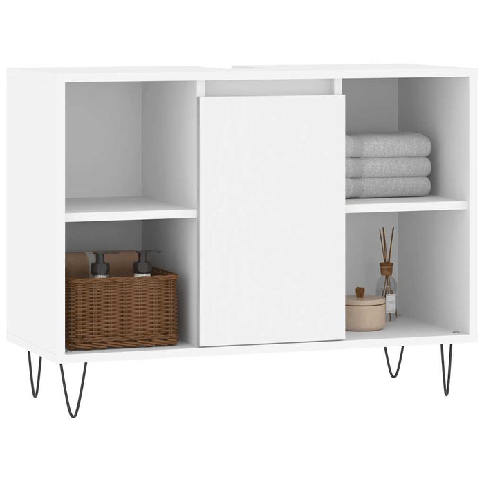 Dulap pentru baie, alb, 80x33x60 cm, lemn compozit WALTI