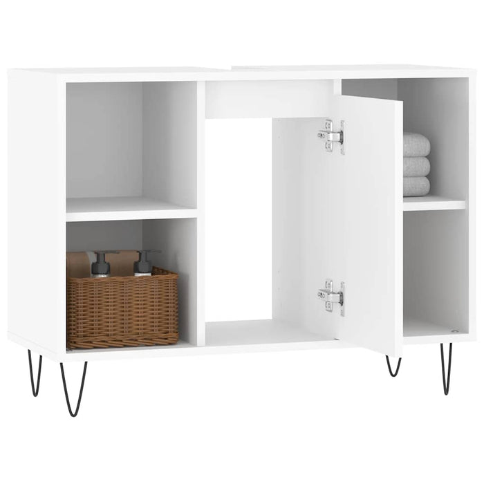 Dulap pentru baie, alb, 80x33x60 cm, lemn compozit WALTI