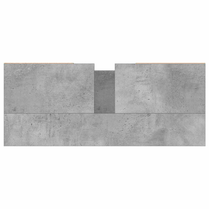 Dulap pentru baie, gri beton, 80x33x60 cm, lemn compozit WALTI