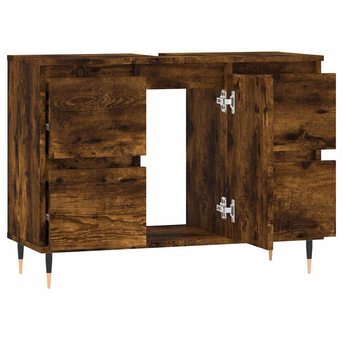 Dulap pentru baie, stejar fumuriu, 80x33x60 cm, lemn compozit - WALTI WALTI