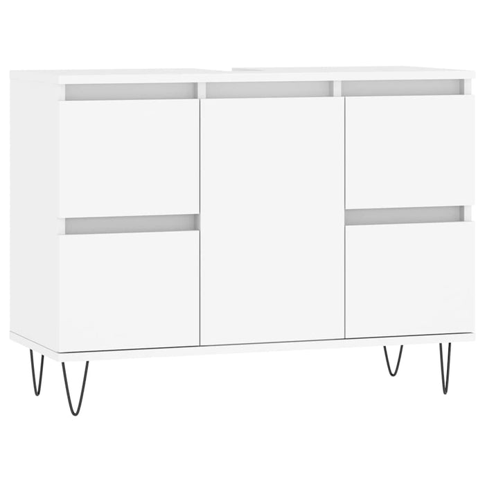 Dulap pentru baie, alb, 80x33x60 cm, lemn compozit WALTI