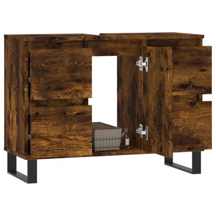 Dulap pentru baie, stejar fumuriu, 80x33x60 cm, lemn compozit - WALTI WALTI