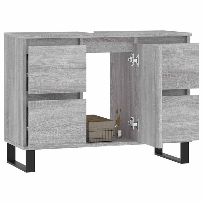 Dulap pentru baie, gri sonoma, 80x33x60 cm, lemn compozit - WALTI WALTI