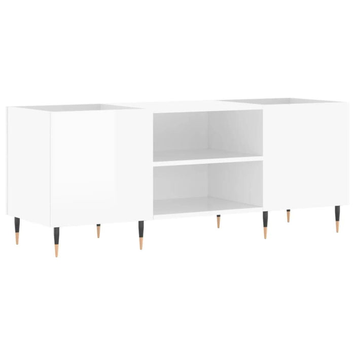 Dulapuri pentru discuri alb lucios 121x38x48 cm, lemn prelucrat - WALTI WALTI