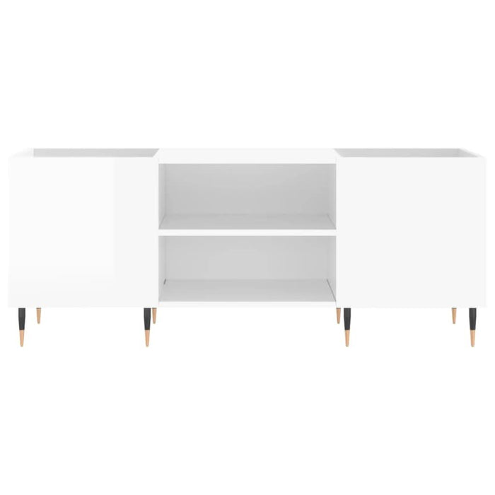 Dulapuri pentru discuri alb lucios 121x38x48 cm, lemn prelucrat - WALTI WALTI